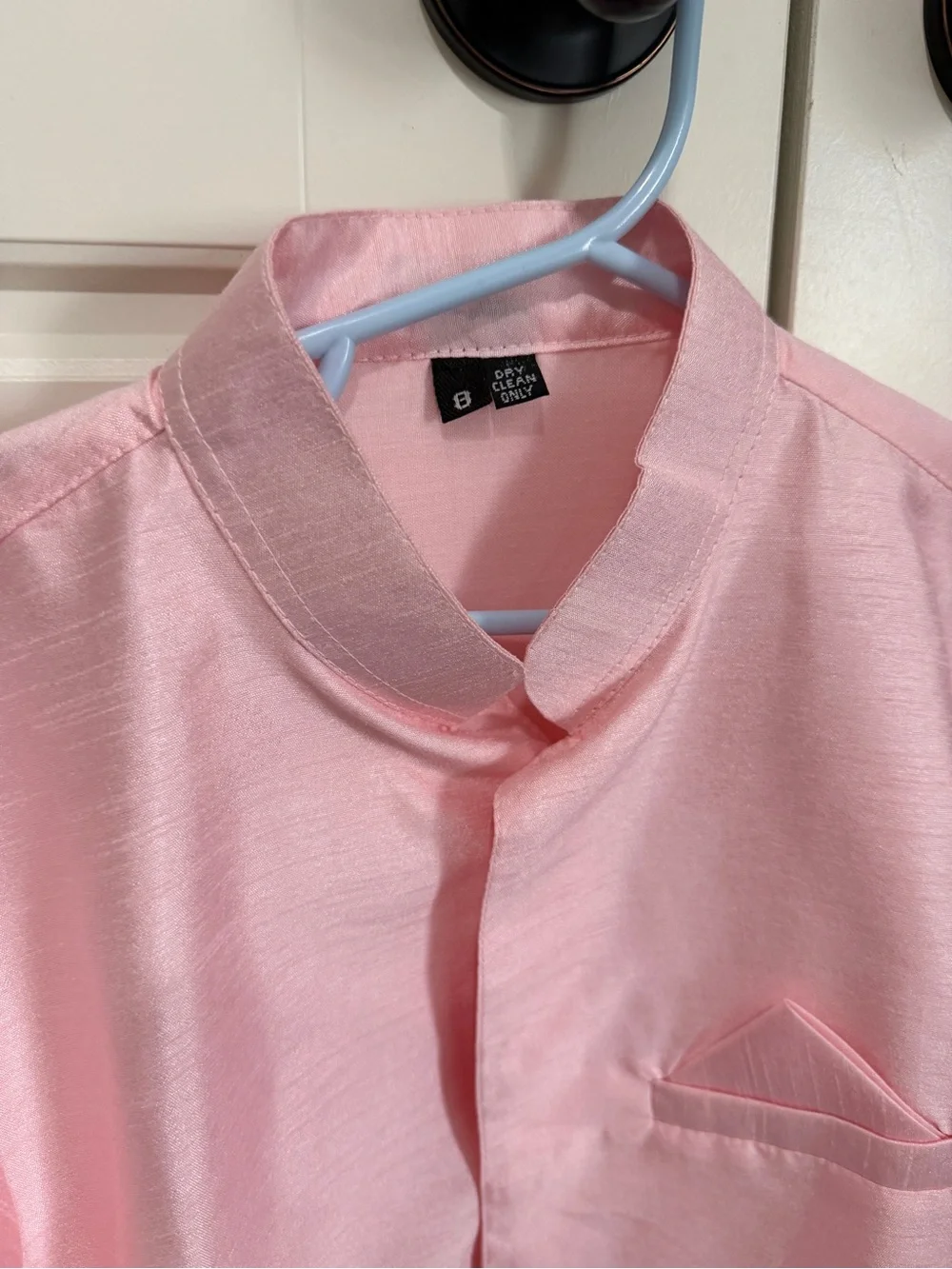 Light Pink Embroidered Boys Kurta Set Size 8